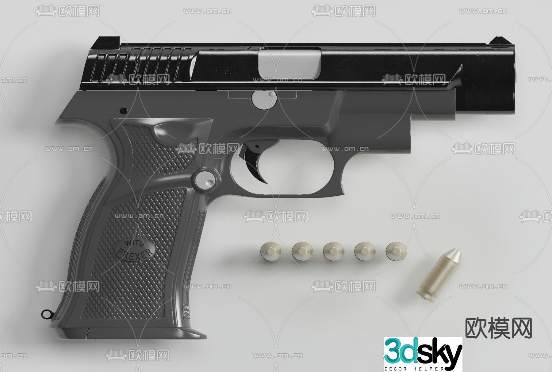 Modern firearms free 3d models