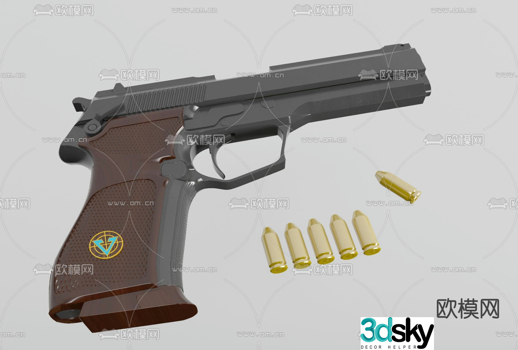Modern firearms free 3d models