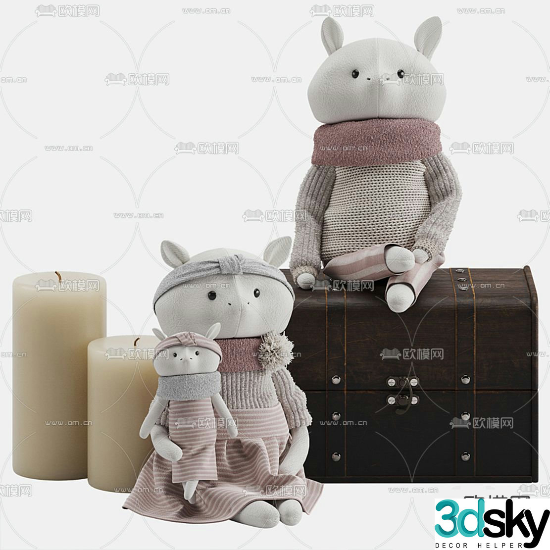 Modern children’s doll toy 3d model