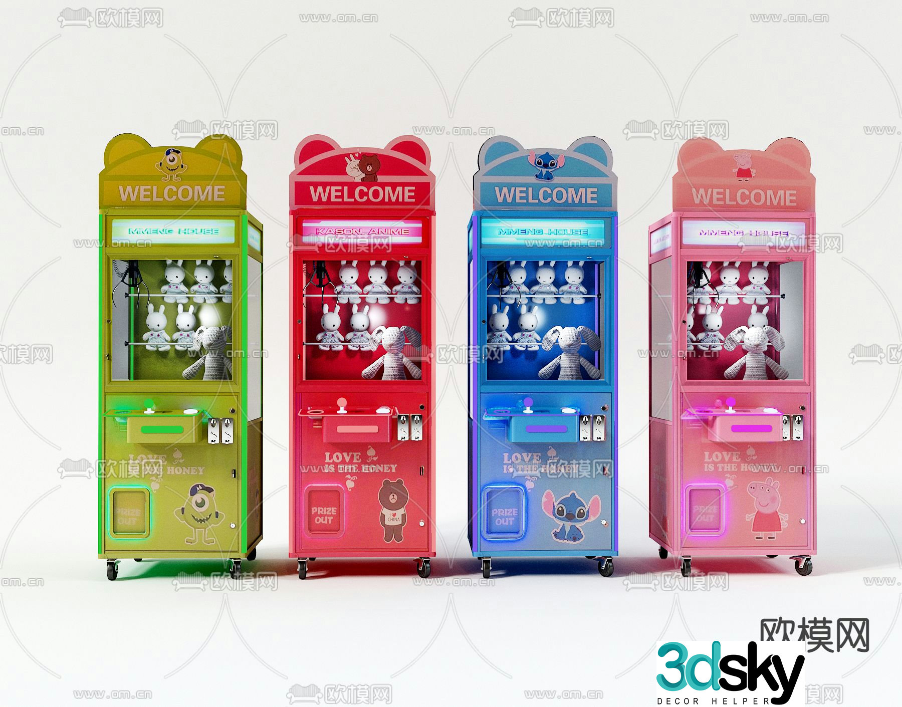 Modern claw machine 3d model