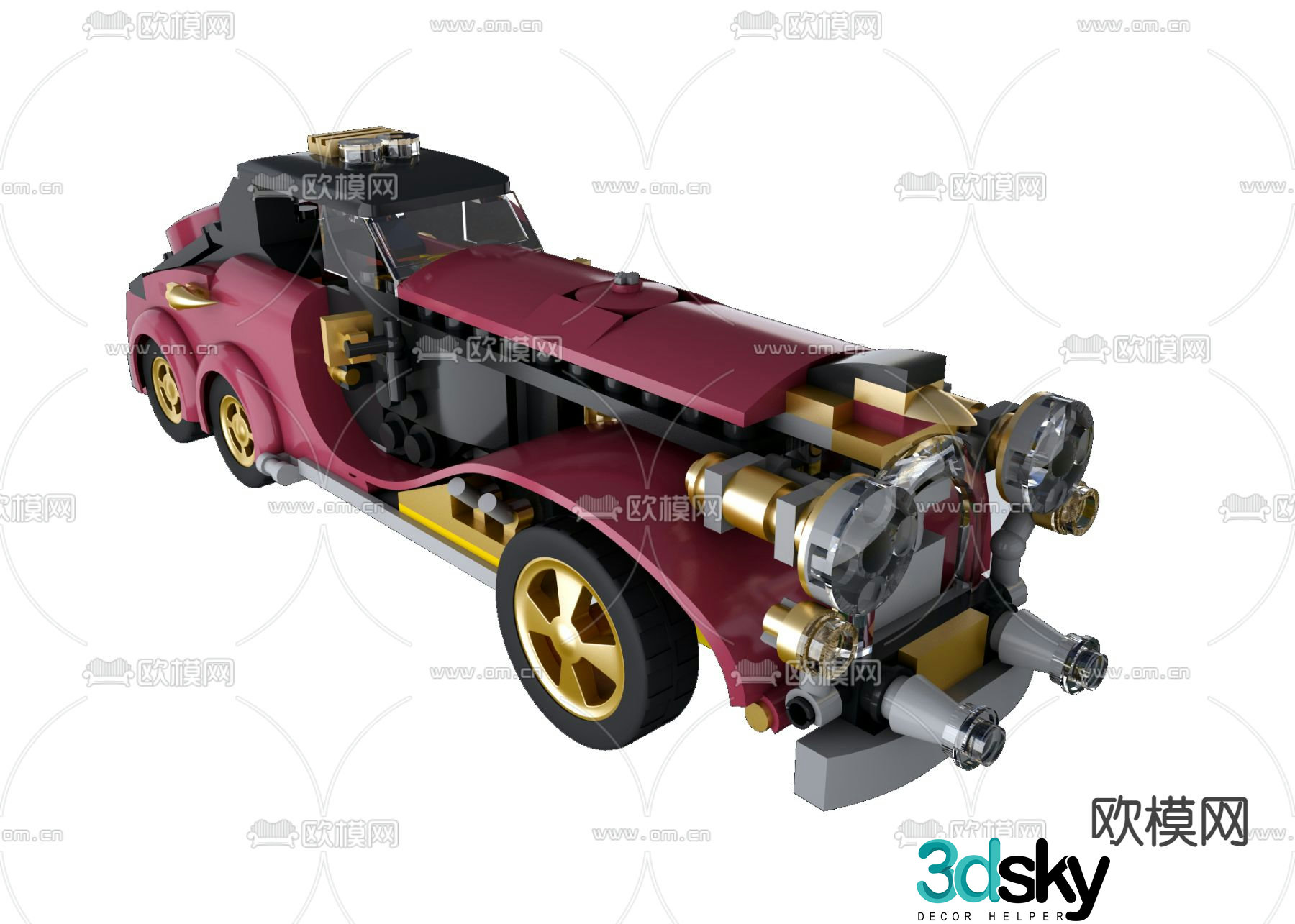 Modern children’s toy car 3d model
