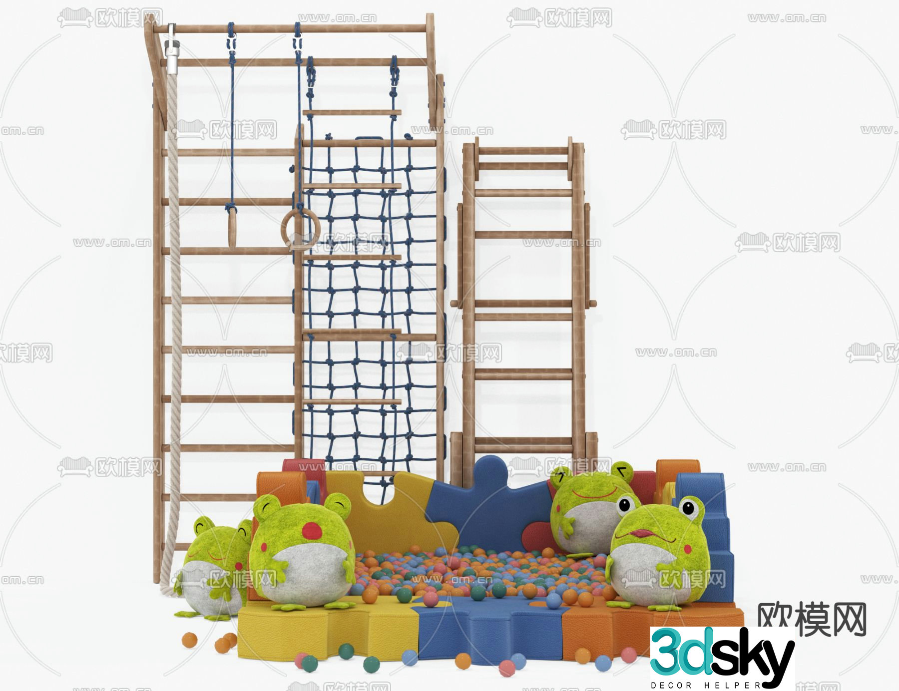 Modern bubble pool children's play equipment 3d model