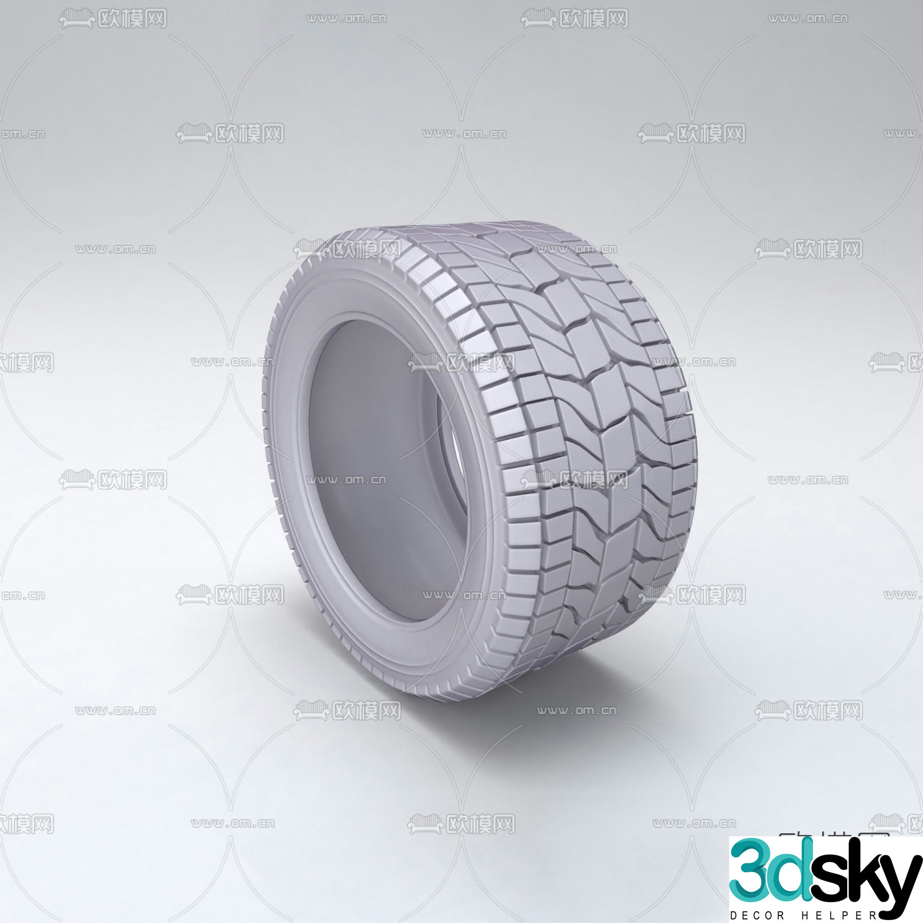 Modern tire free 3d model