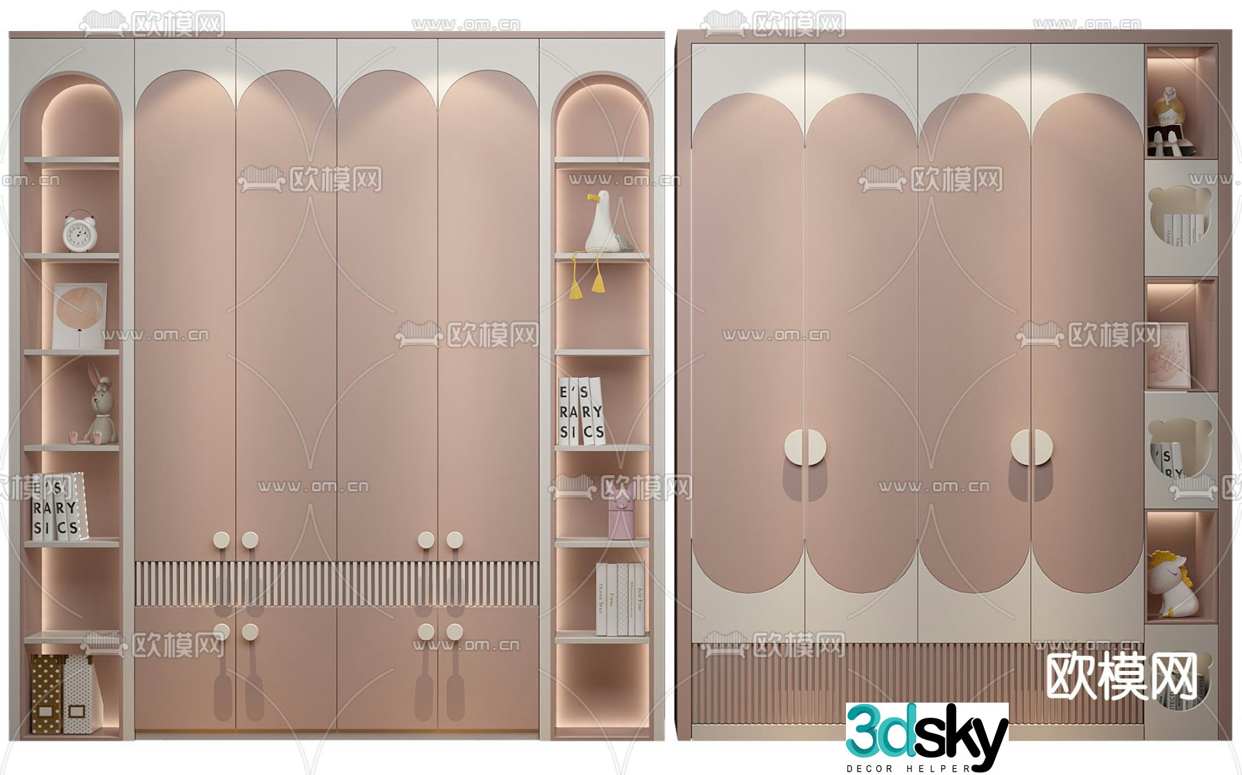 Modern children’s wardrobe 3d model