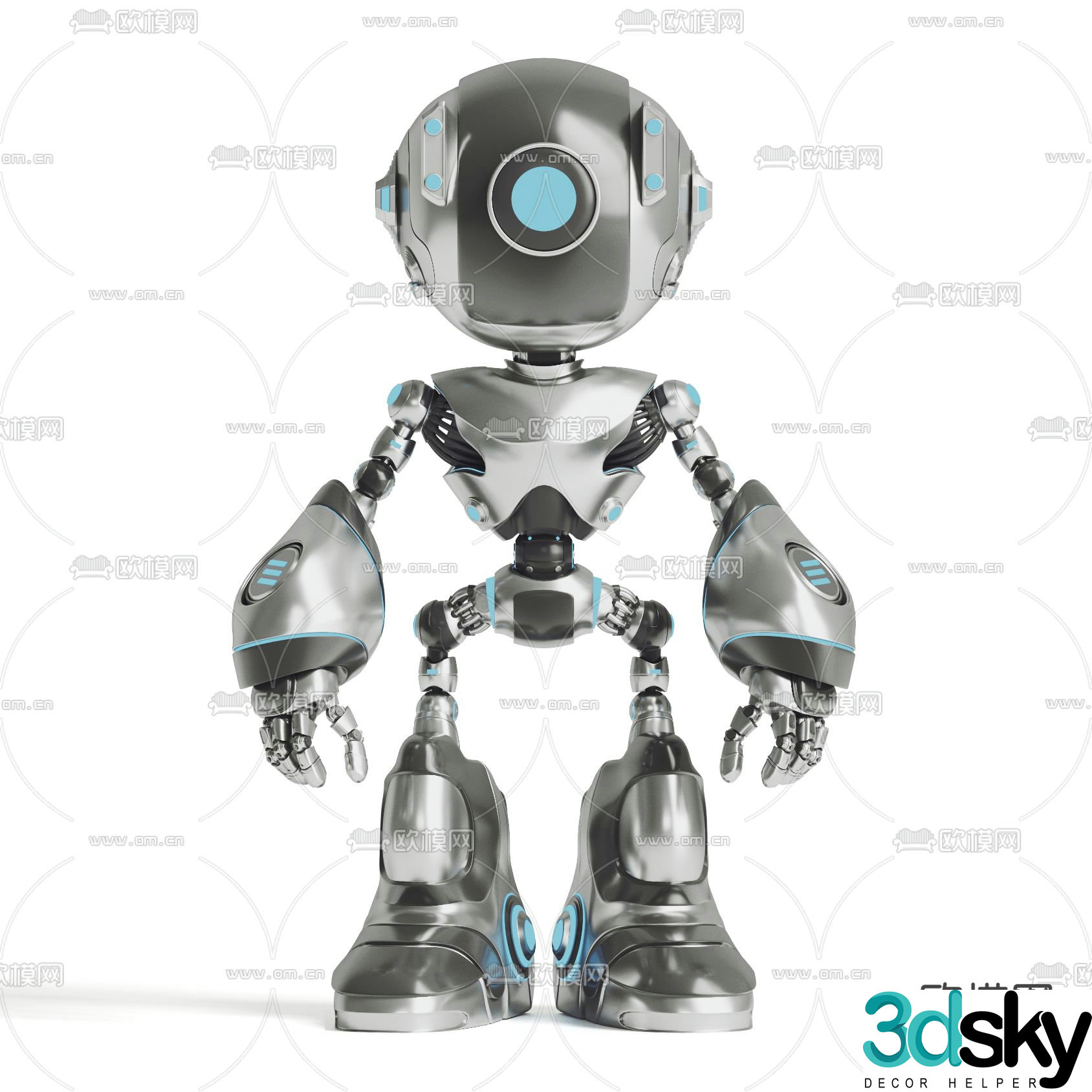 Modern intelligent robot 3d model