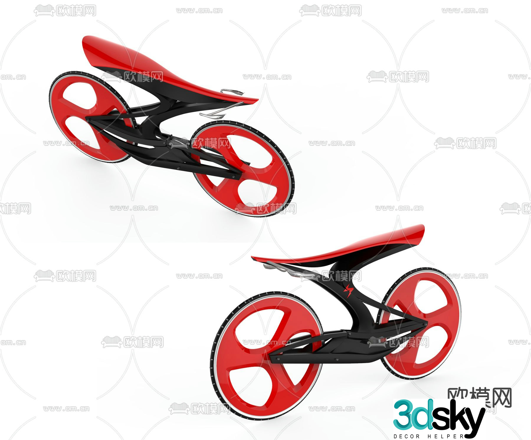 Modern concept bicycle 3d model