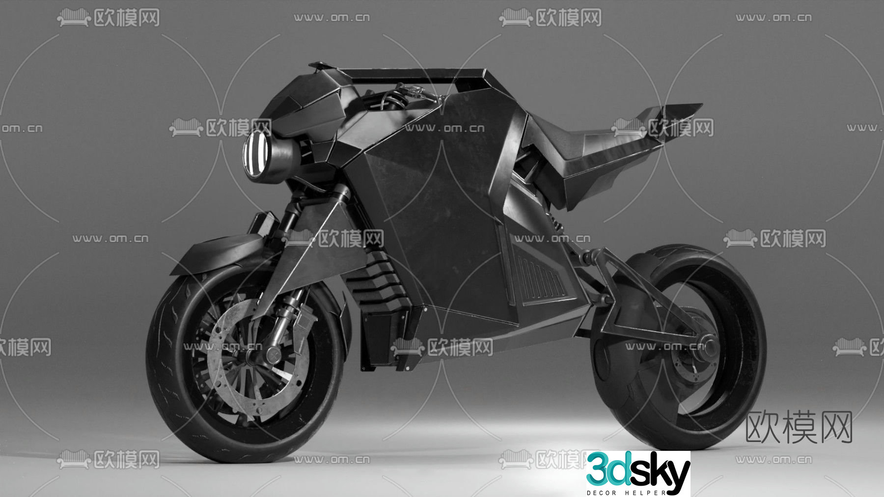 Postmodern creative motorcycle free 3d model