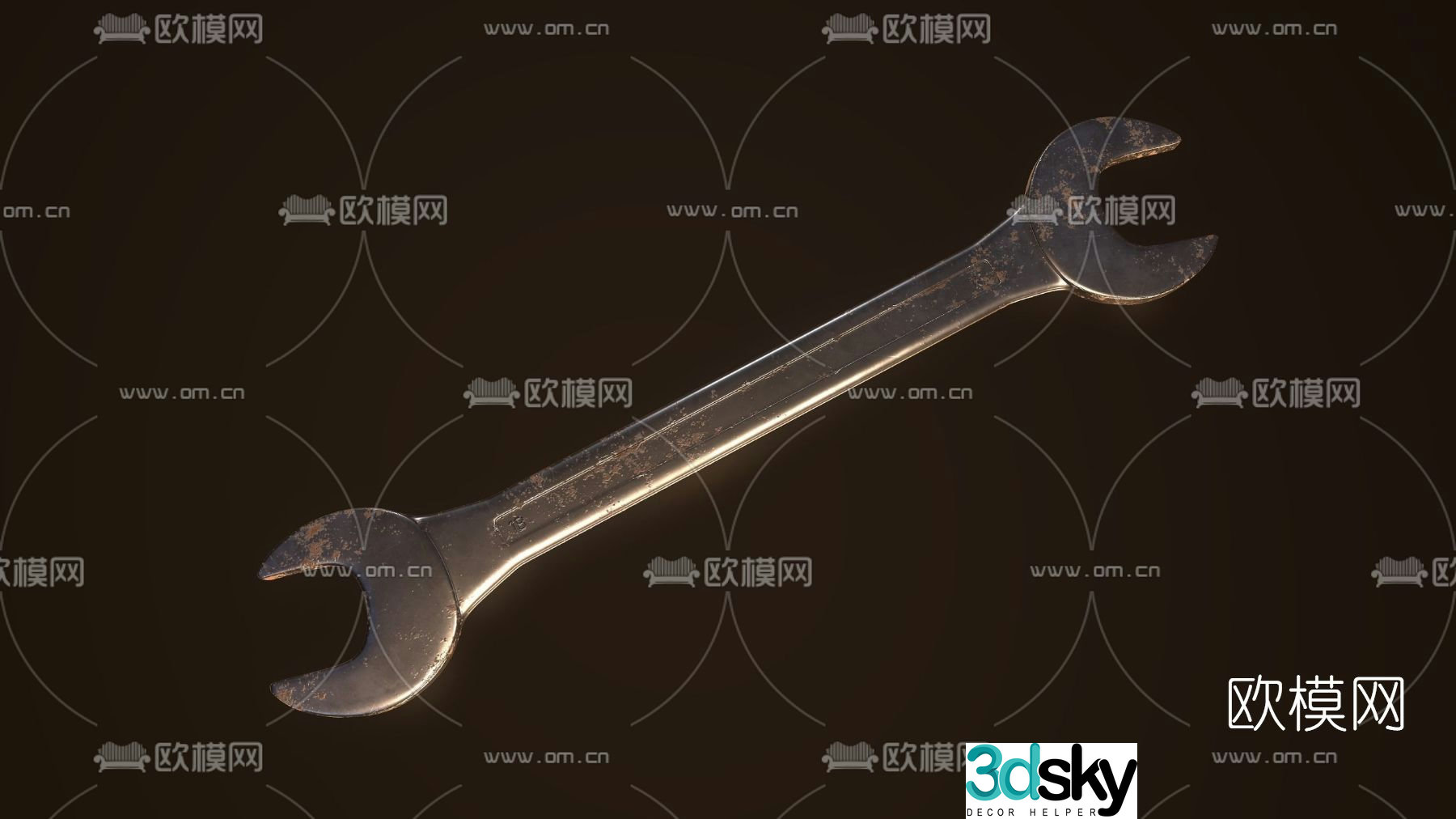 Modern wrench free 3d model