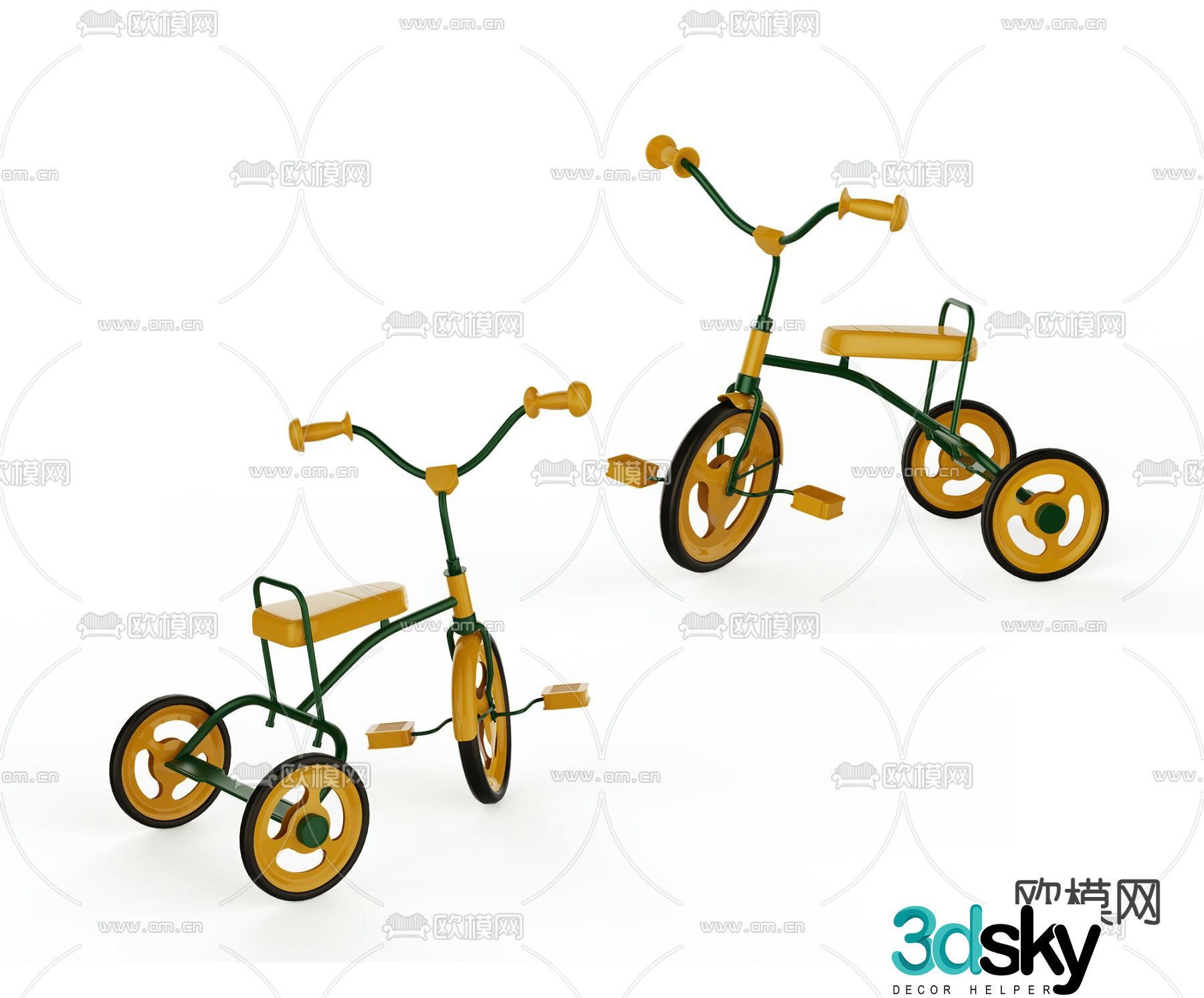 Modern children’s bicycle 3d model