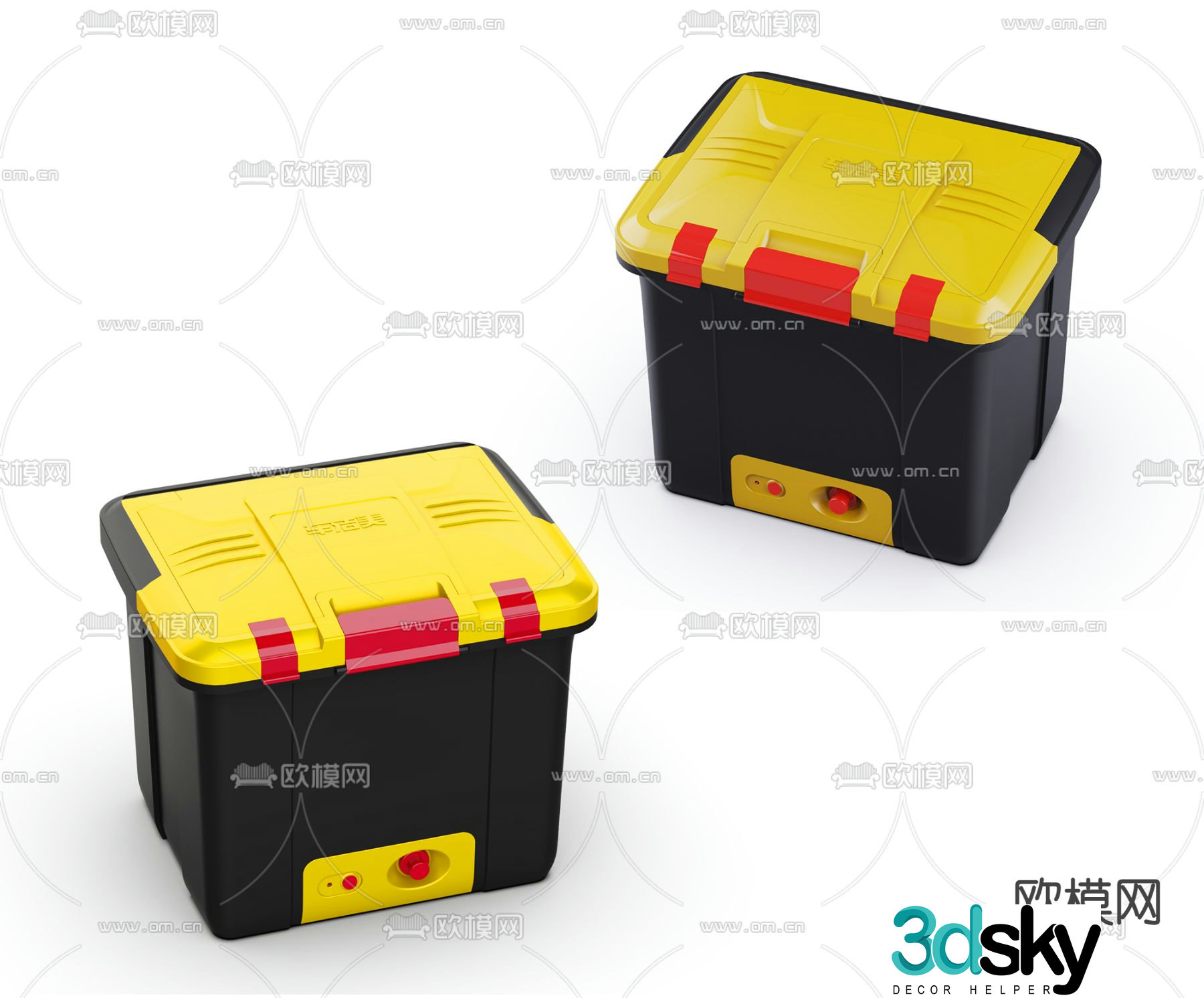 Modern repair toolbox 3d model