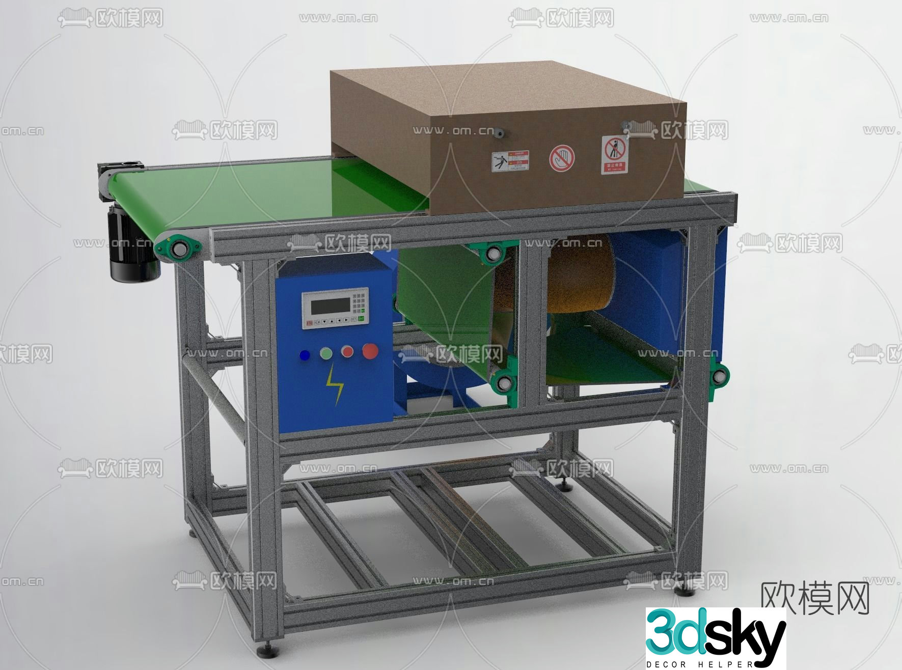 Modern industrial equipment free 3d model