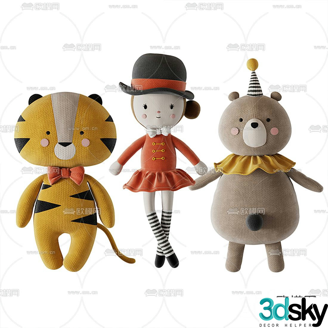 Modern children’s figurine doll 3d model