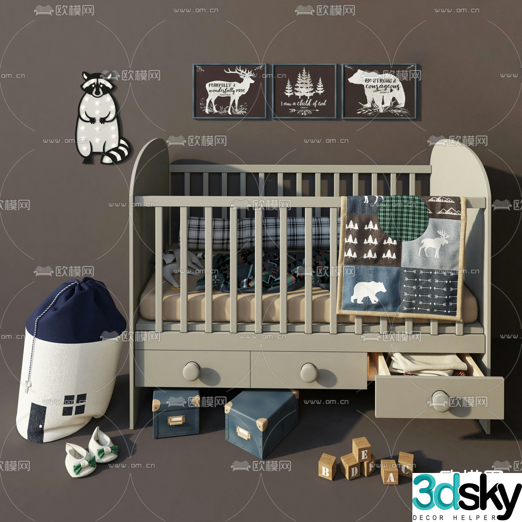 Nordic crib 3d model