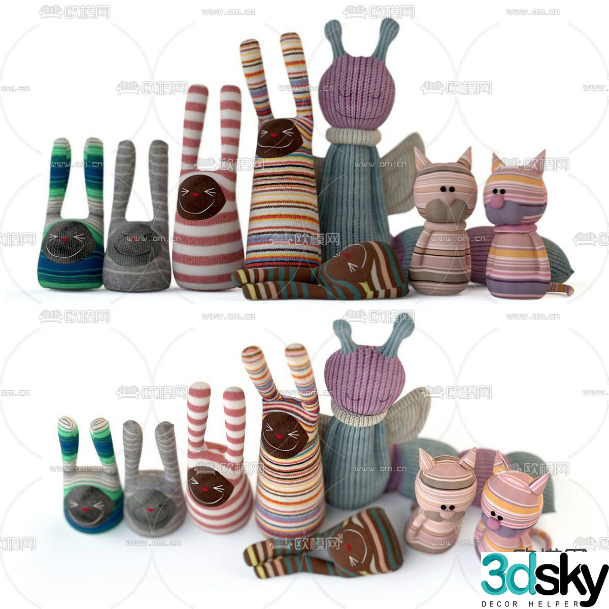 Modern children’s doll toy 3d model