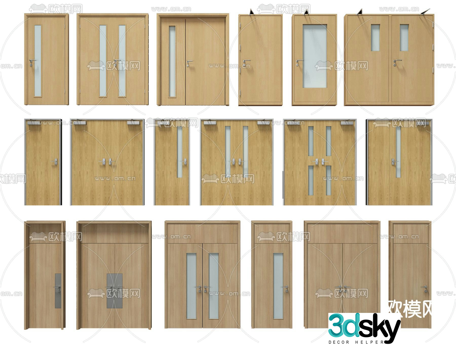 Modern fire door fire door 3d model