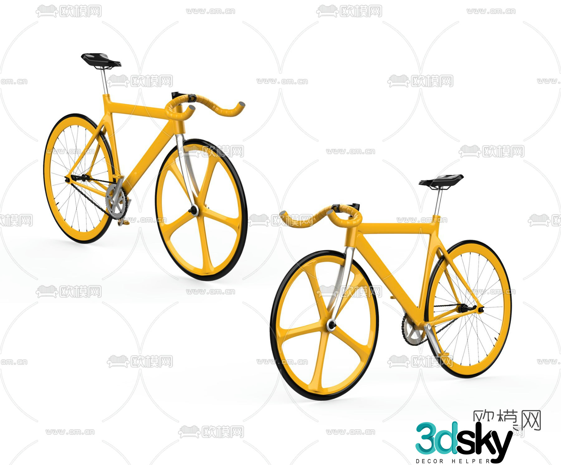 modern bicycle 3d model