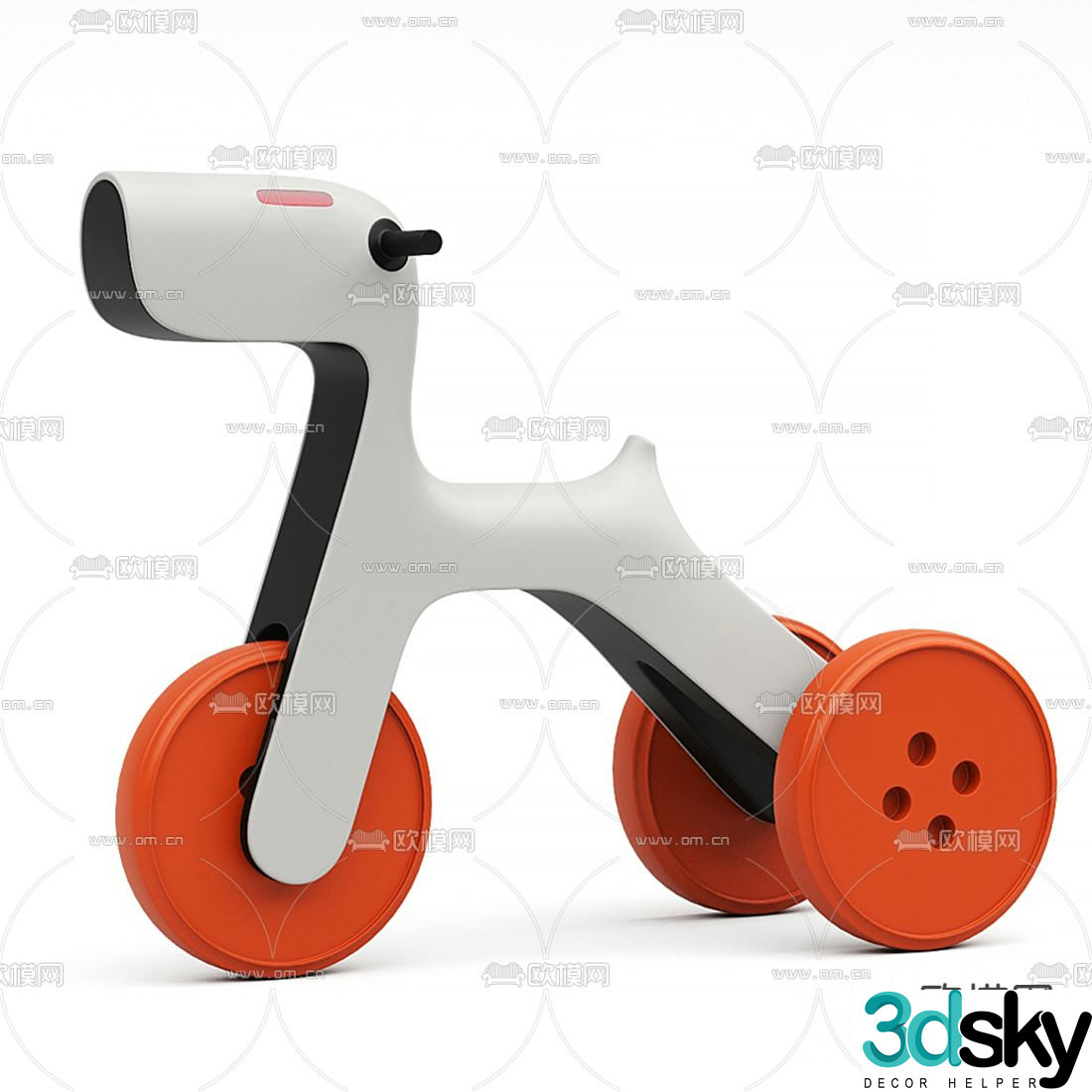 Modern animal children’s toy car 3d model