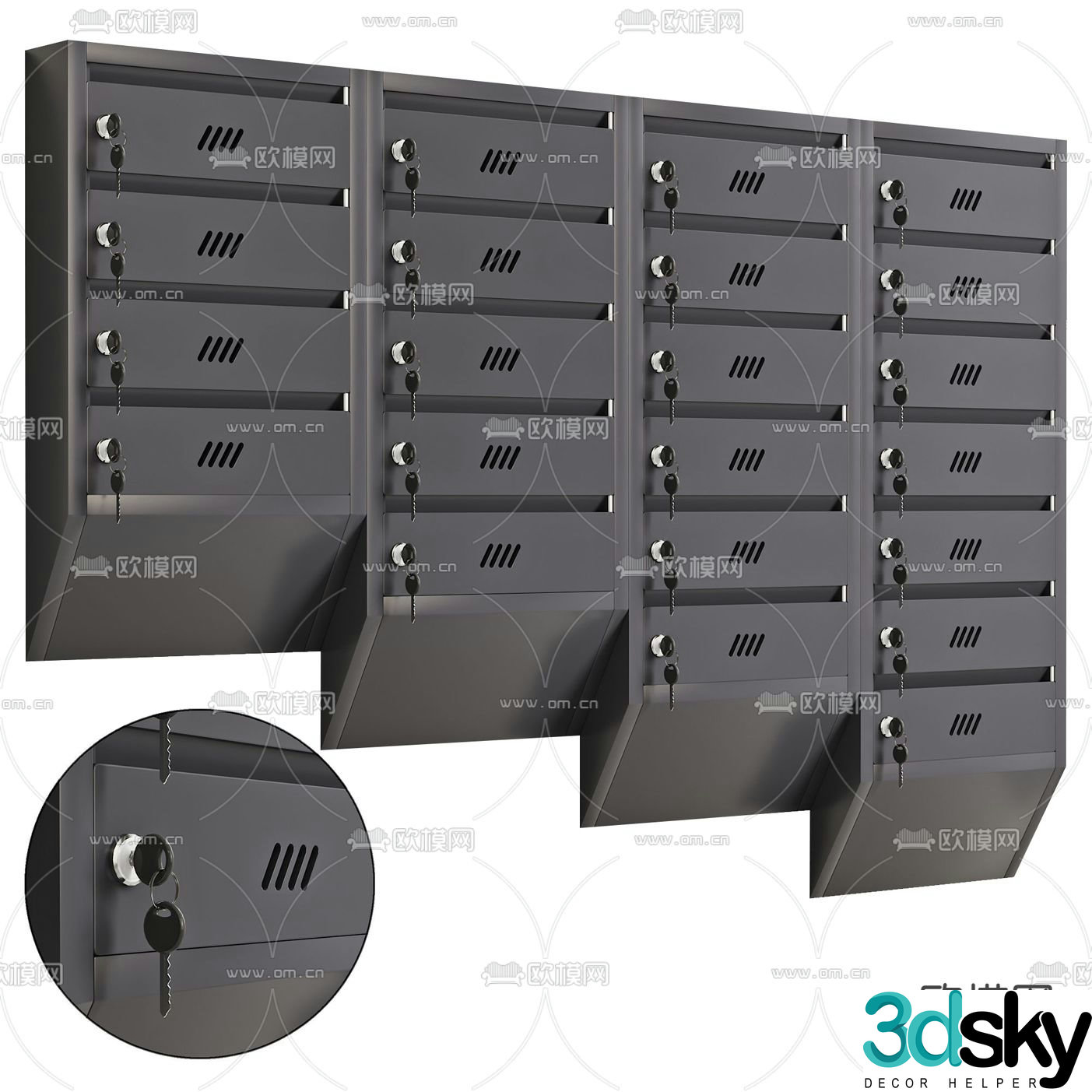 Modern mailbox mailbox 3d model