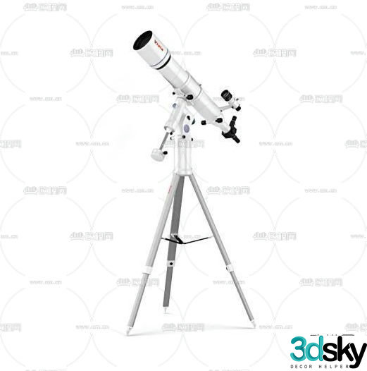 Modern astronomical telescope 3d model