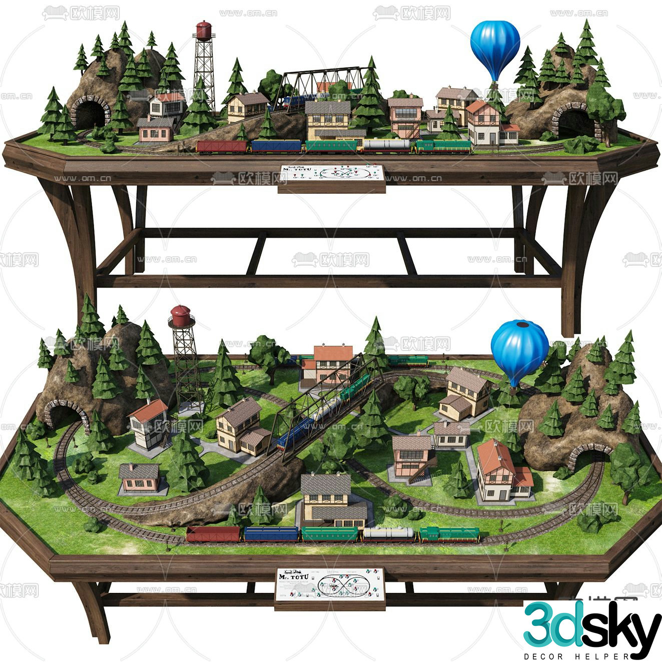 Modern children’s toy table 3d model
