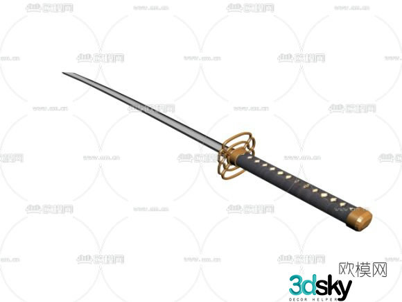 Modern katana free 3d model