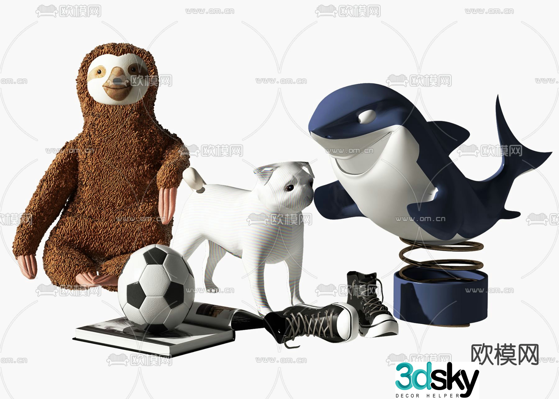 Modern children’s plush toy 3d model
