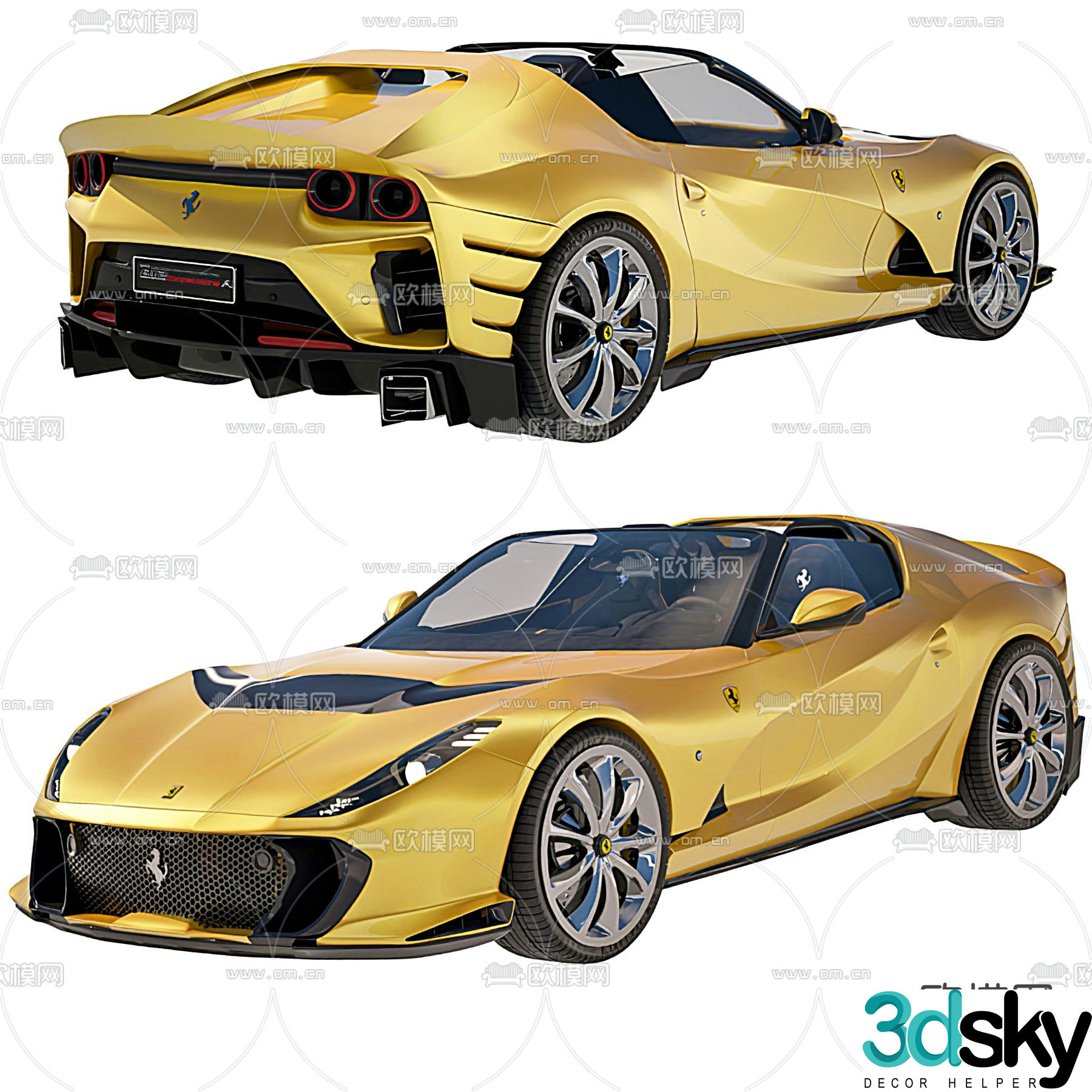 Modern Ferrari sports car 3d model