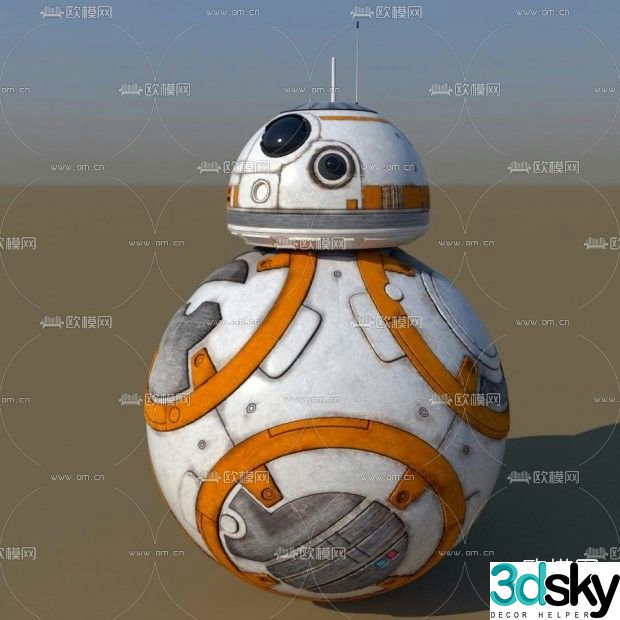 Modern Star Wars Droids Free 3d Model