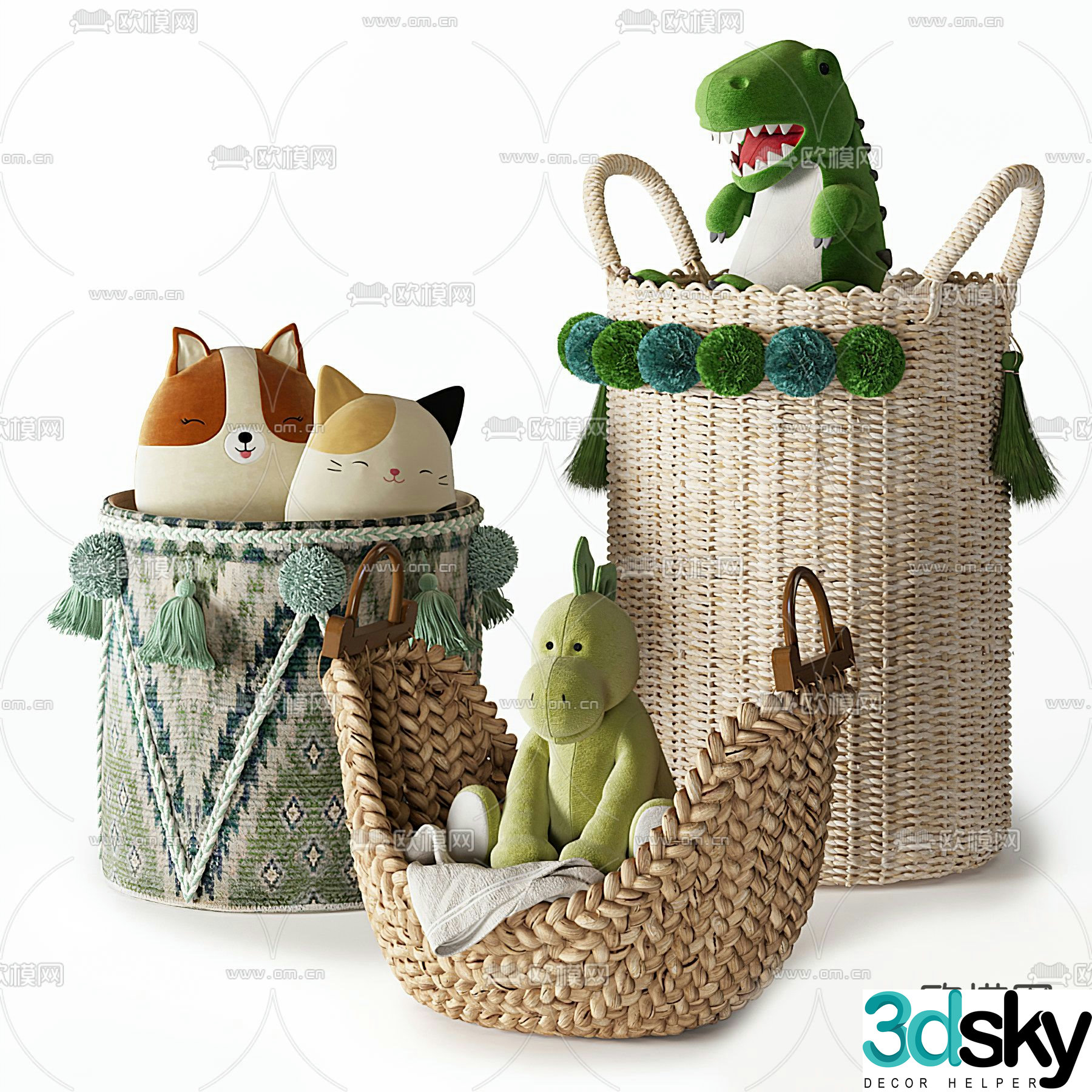 Modern children’s toys 3d model
