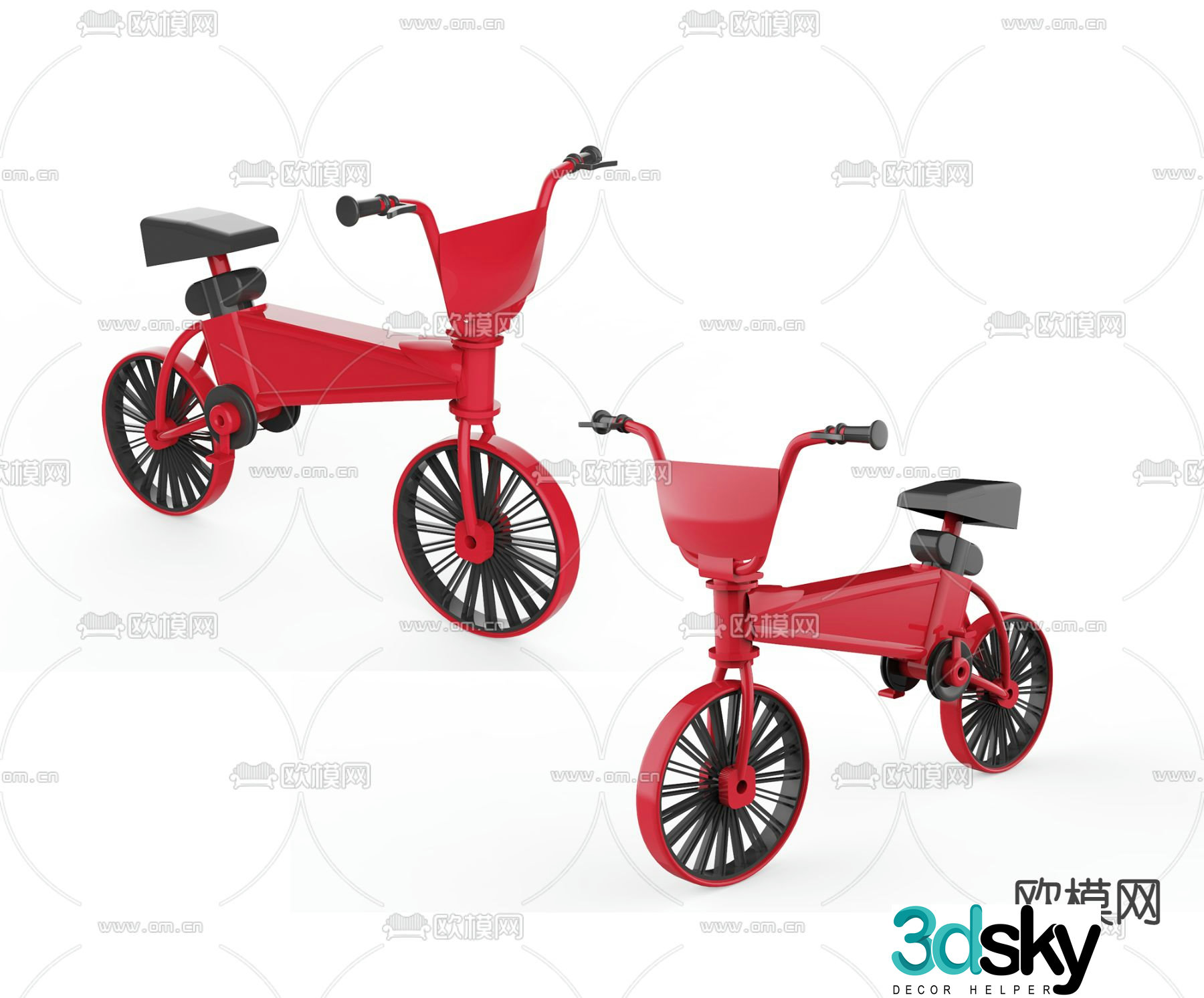 Modern children’s bicycle 3d model