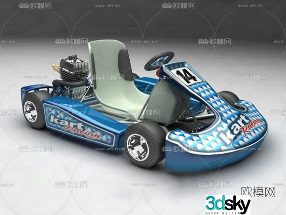 Modern kart free 3d model
