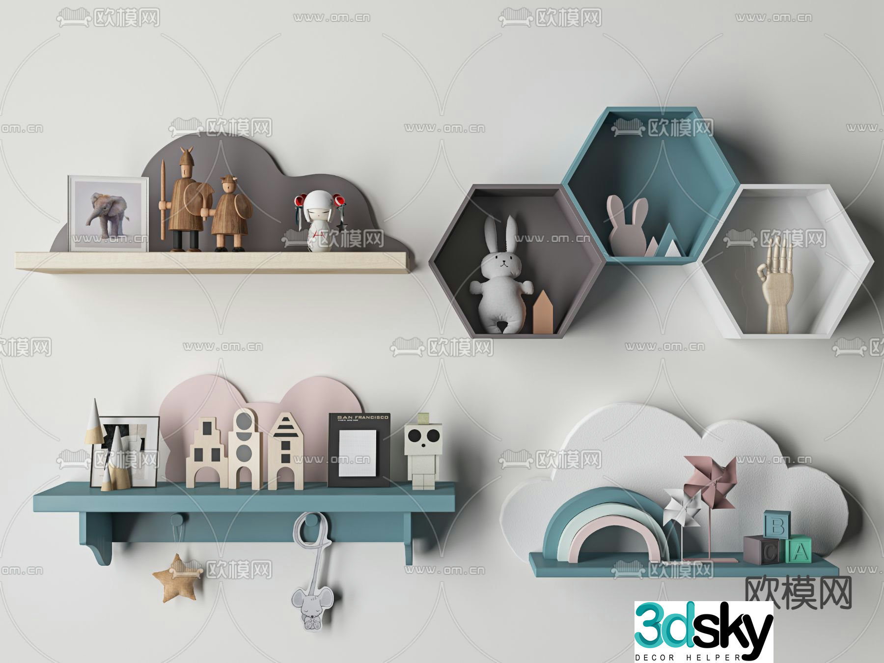 Modern children’s decorative stand 3d model