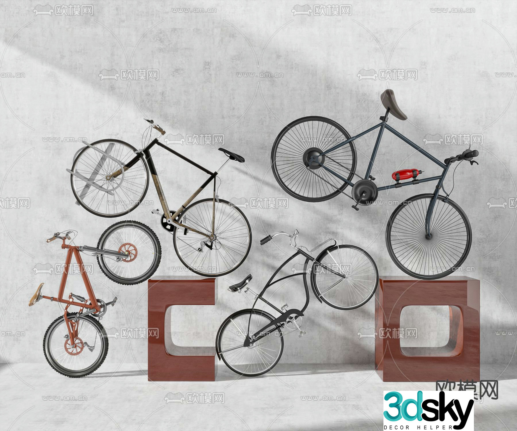 modern bicycle 3d model