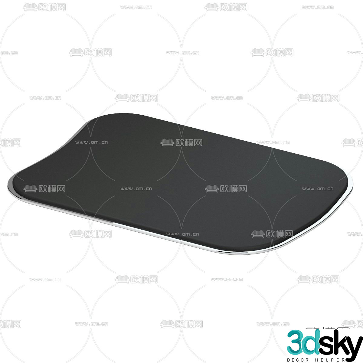 Modern fitness mat free 3d model