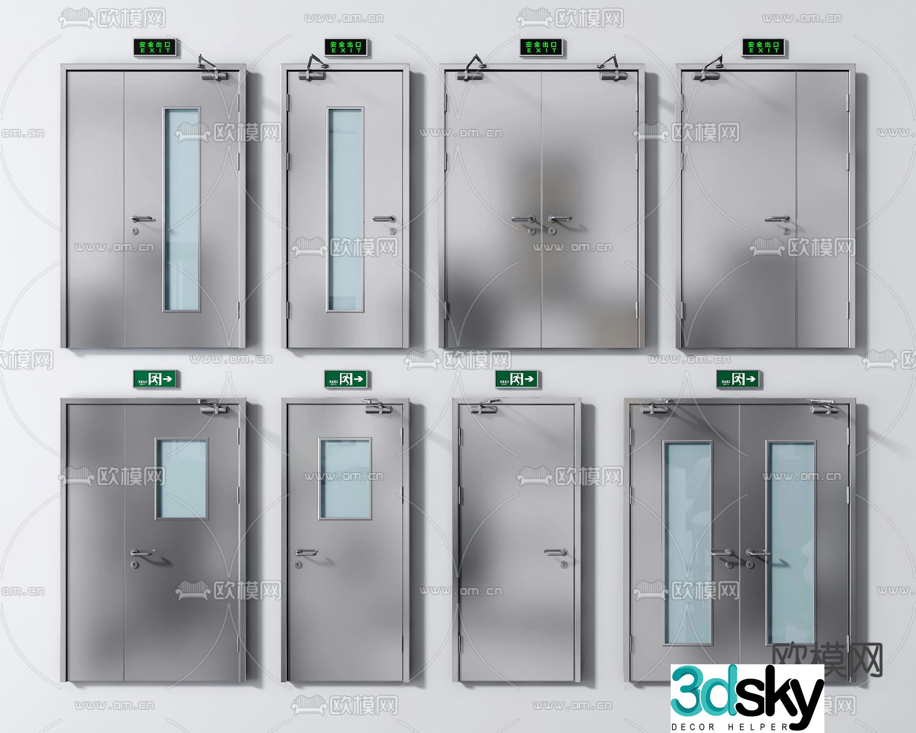Modern fire door fire door 3d model