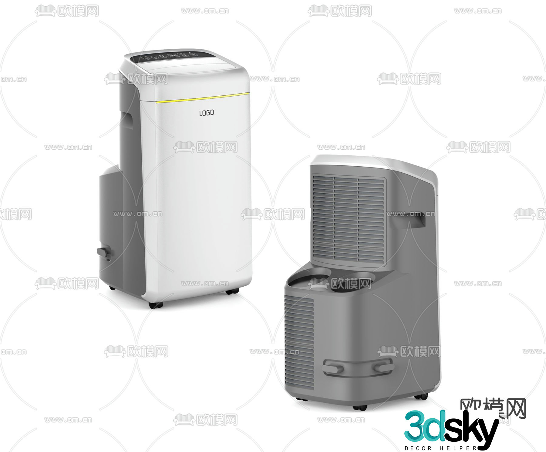 Modern mobile air conditioning 3d model