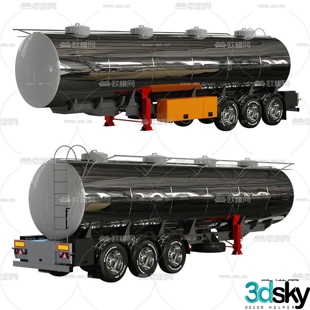 Modern gas tanker cabin 3d model