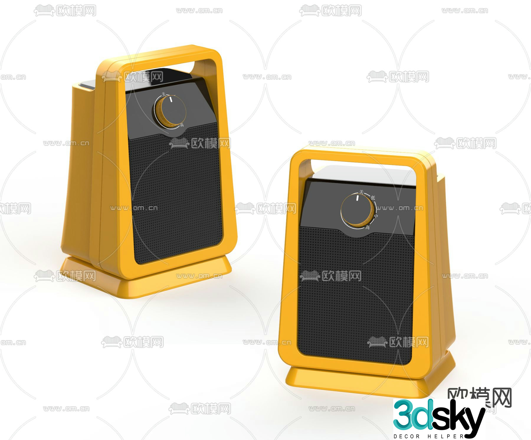 Modern heater 3d model