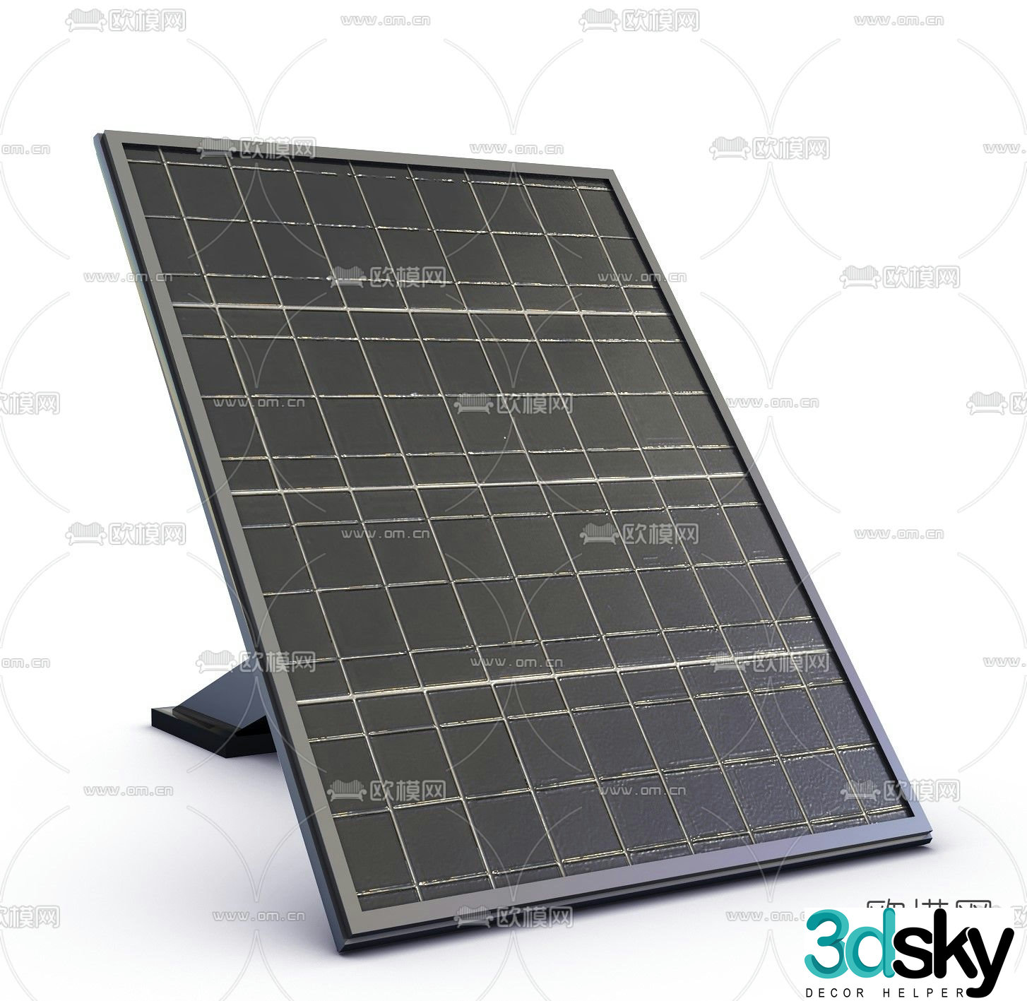 Modern solar panel free 3d model