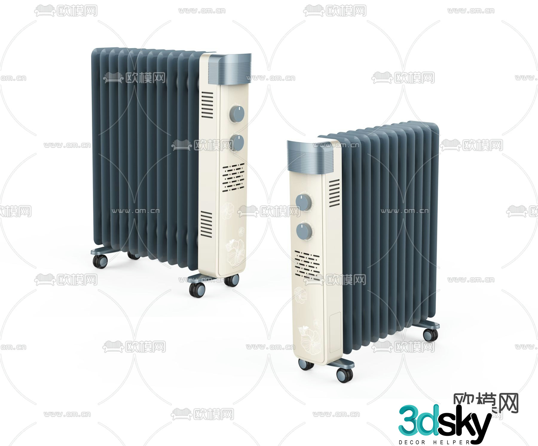 Modern heater 3d model