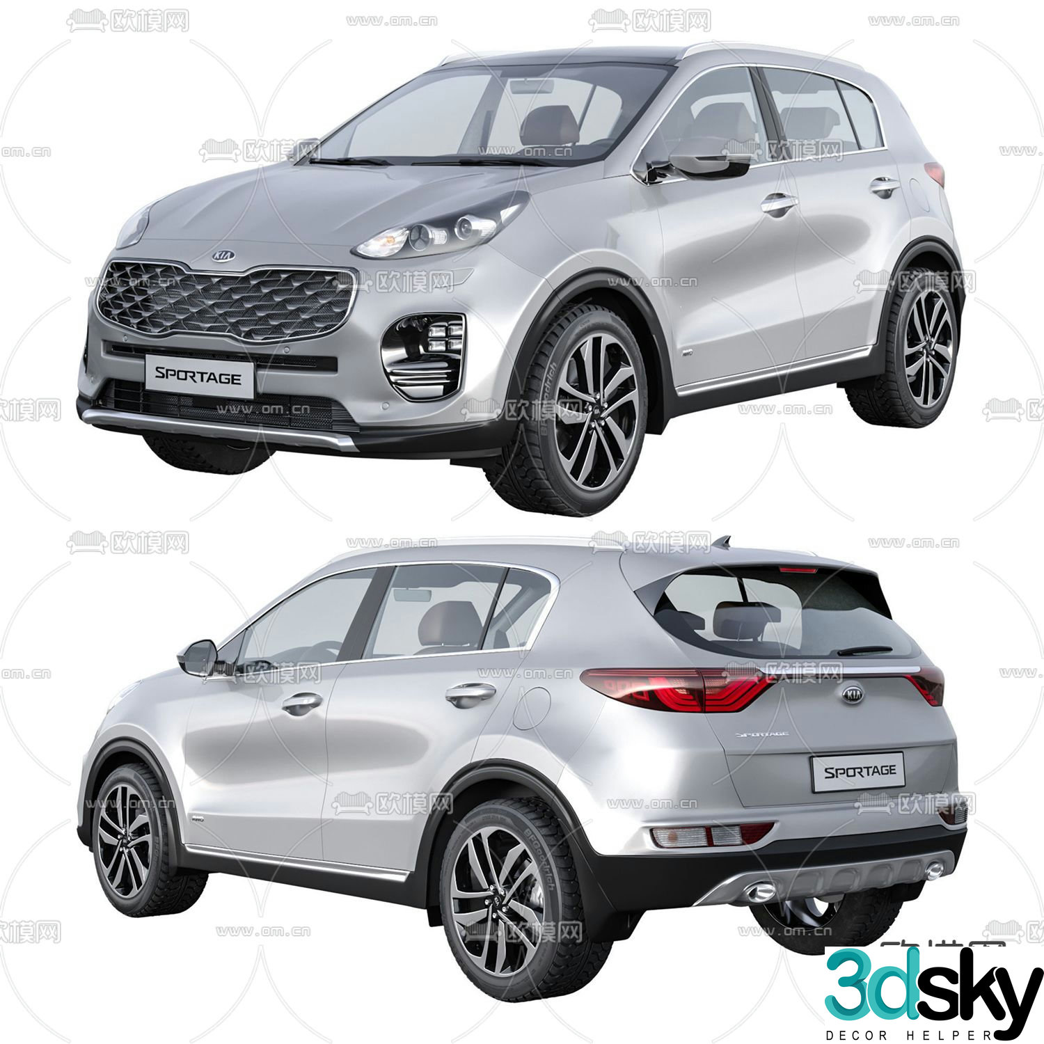modern car 3d model