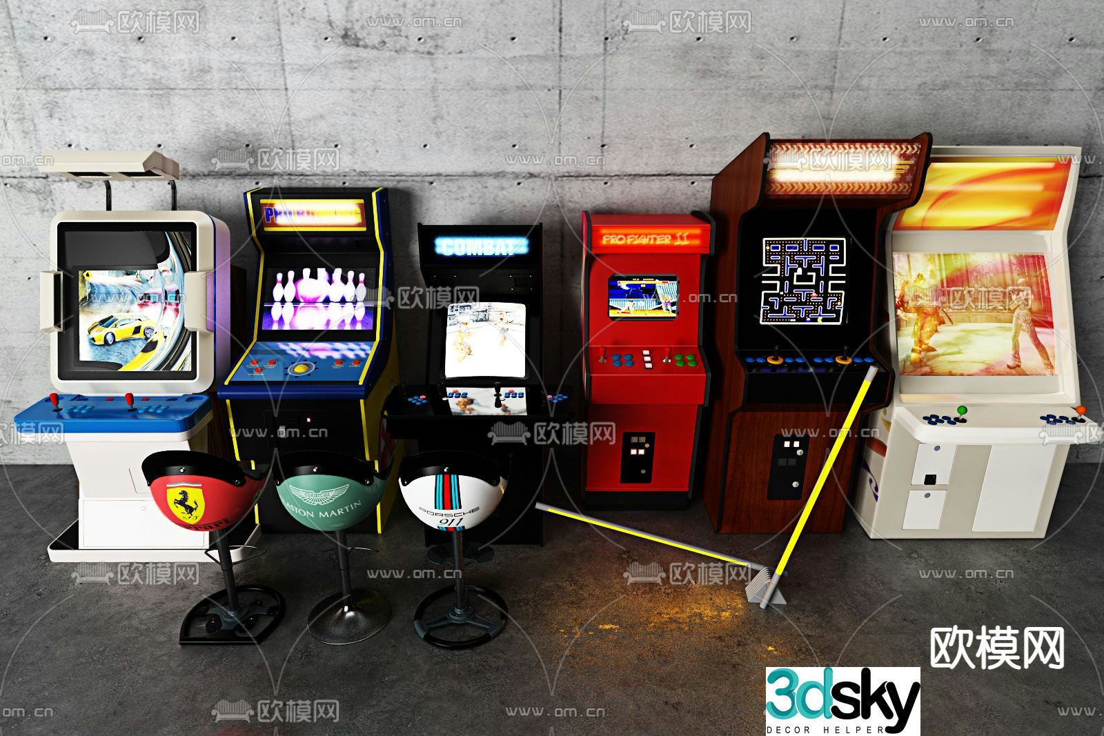 Modern gaming console 3d model