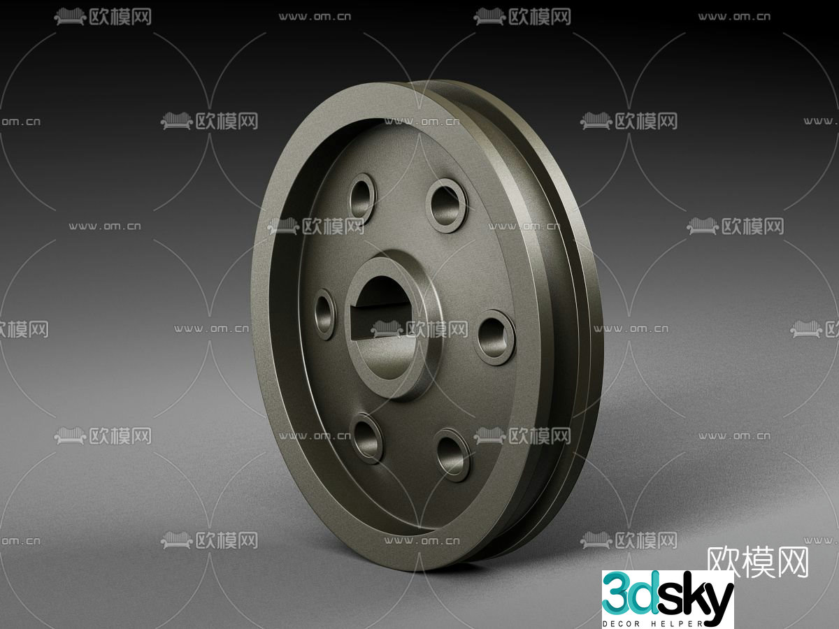 Modern train tire free 3d model