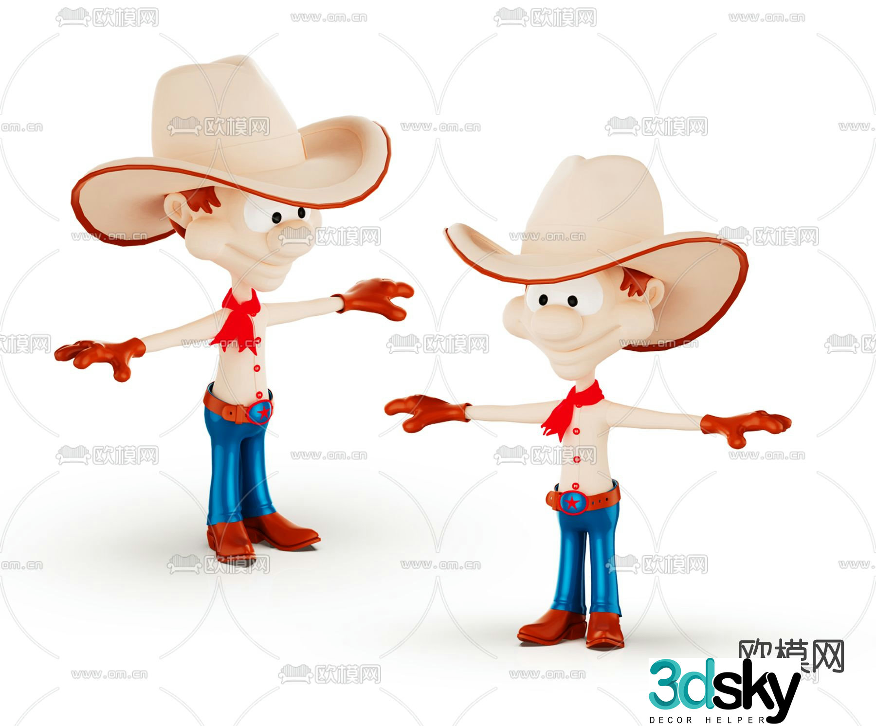 Modern cartoon doll toy 3d model