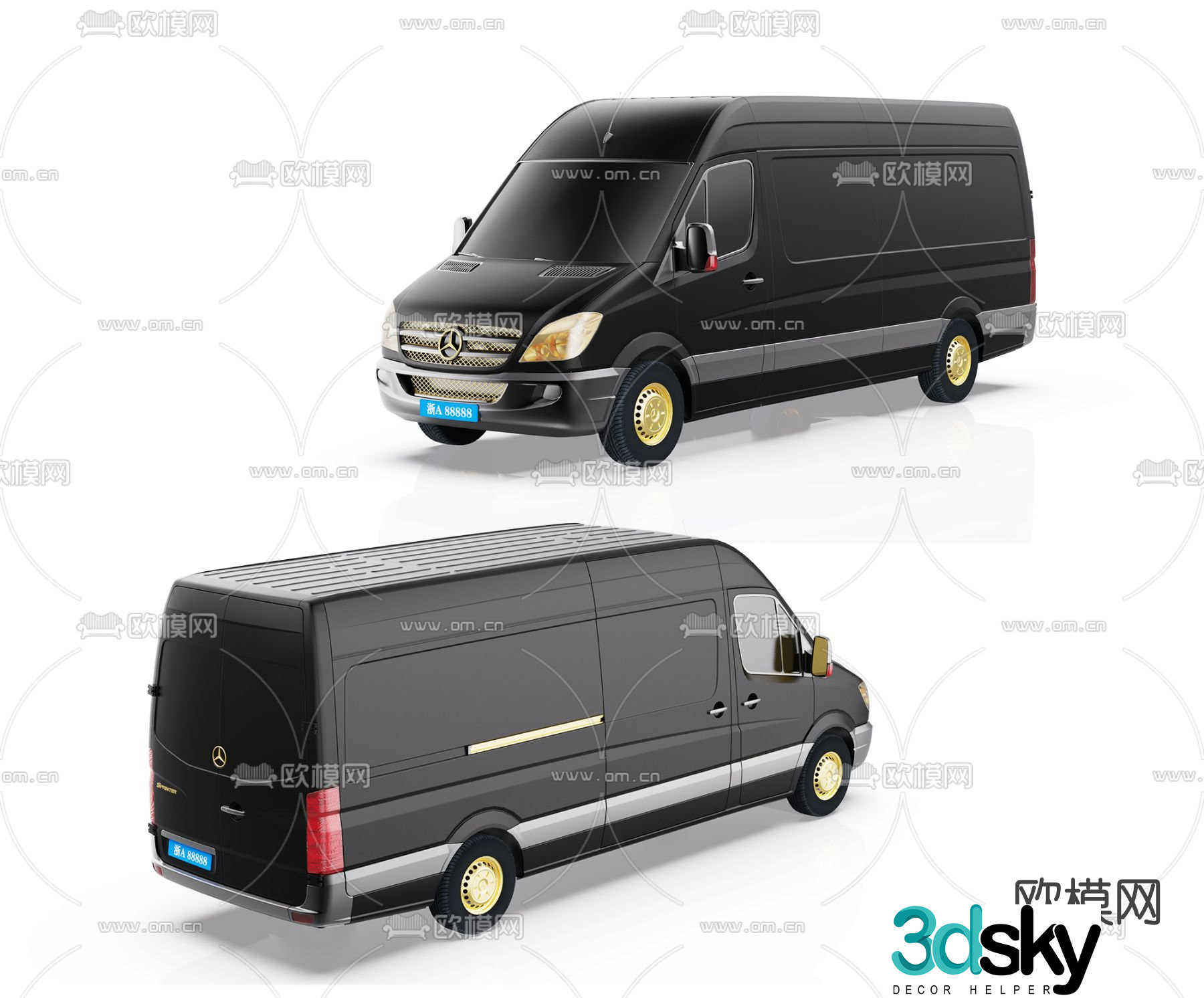 Modern Mercedes-Benz business car 3d model