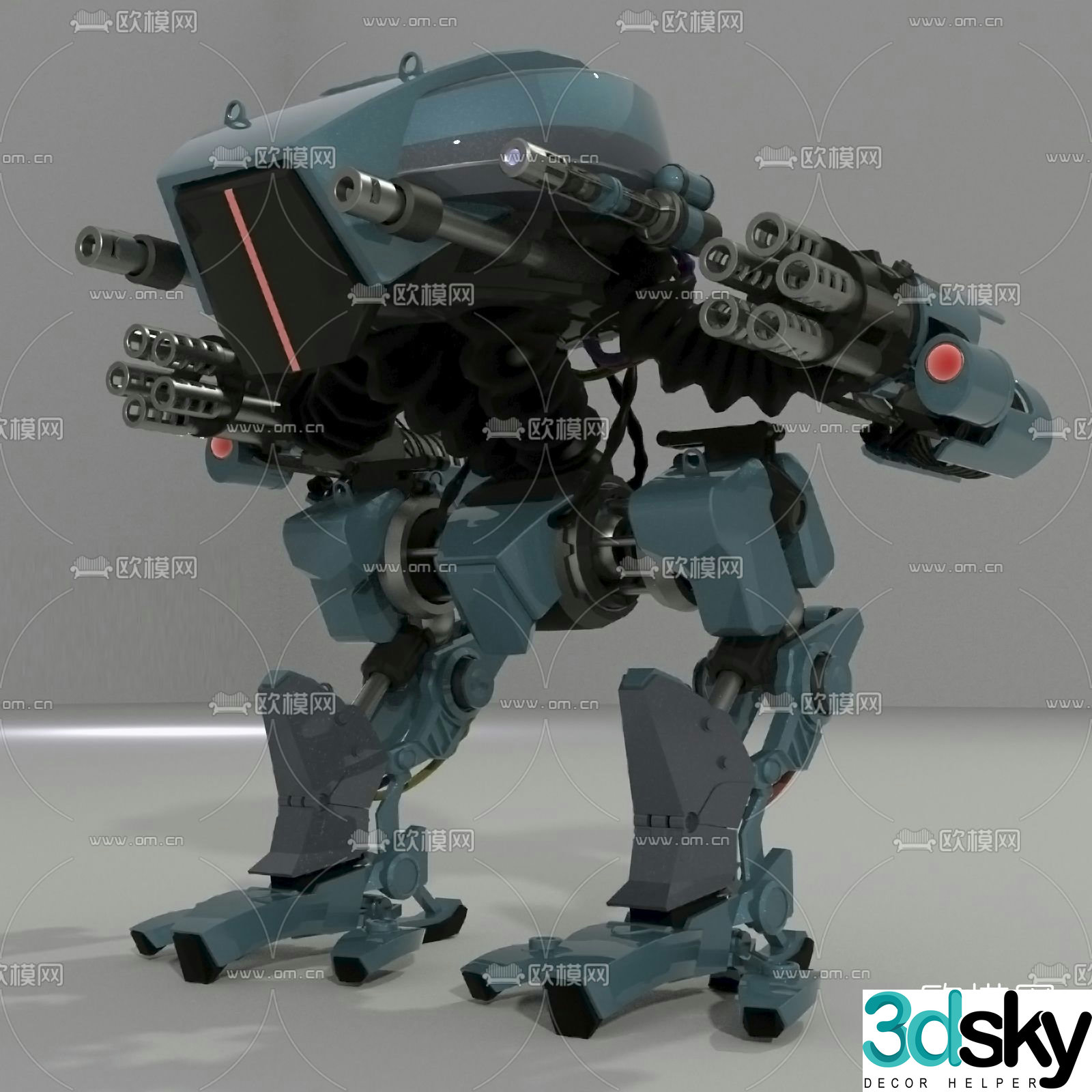 Postmodern war machine free 3d model
