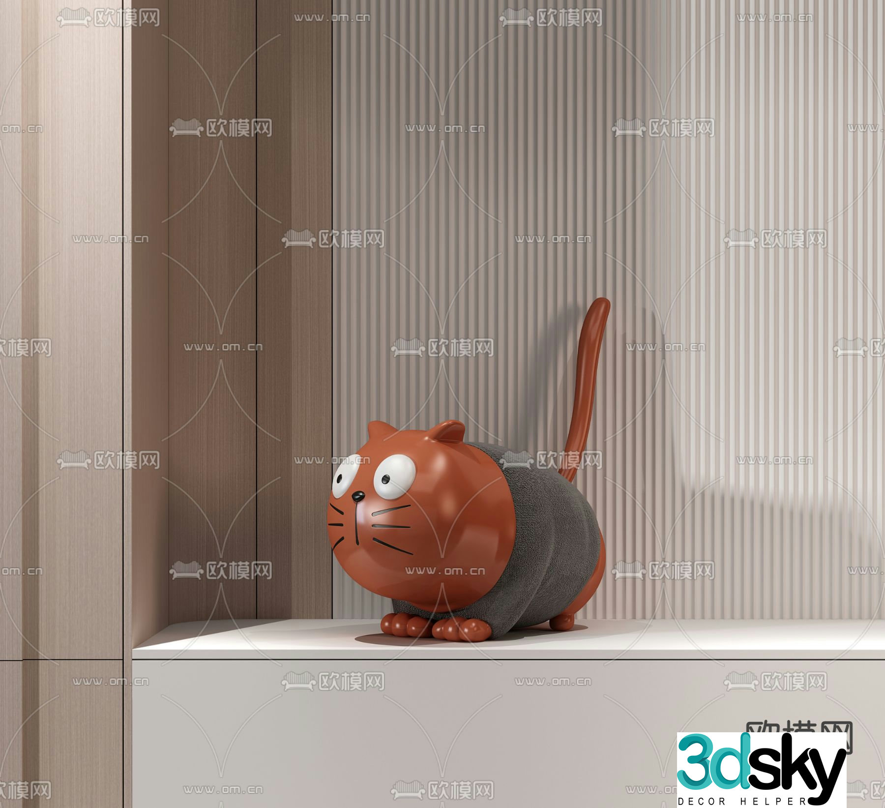 Modern cat toy ornaments 3d model