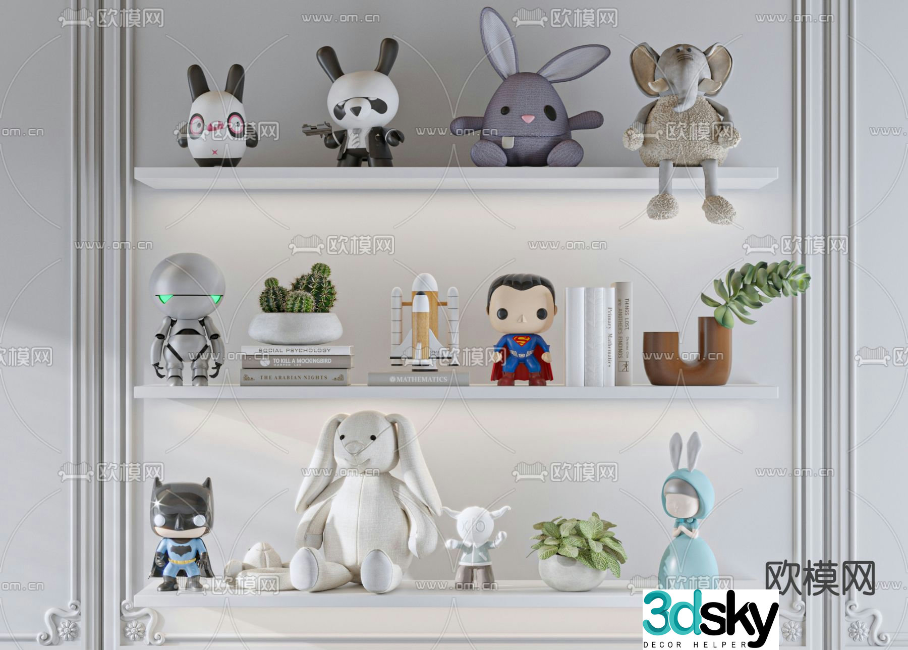 Modern plush toy 3d model