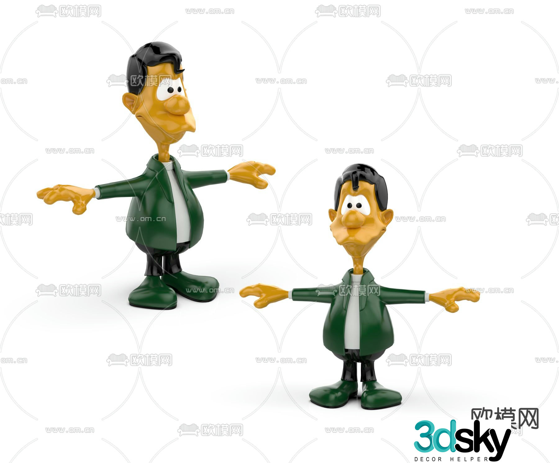 Modern cartoon toy figurine 3d model