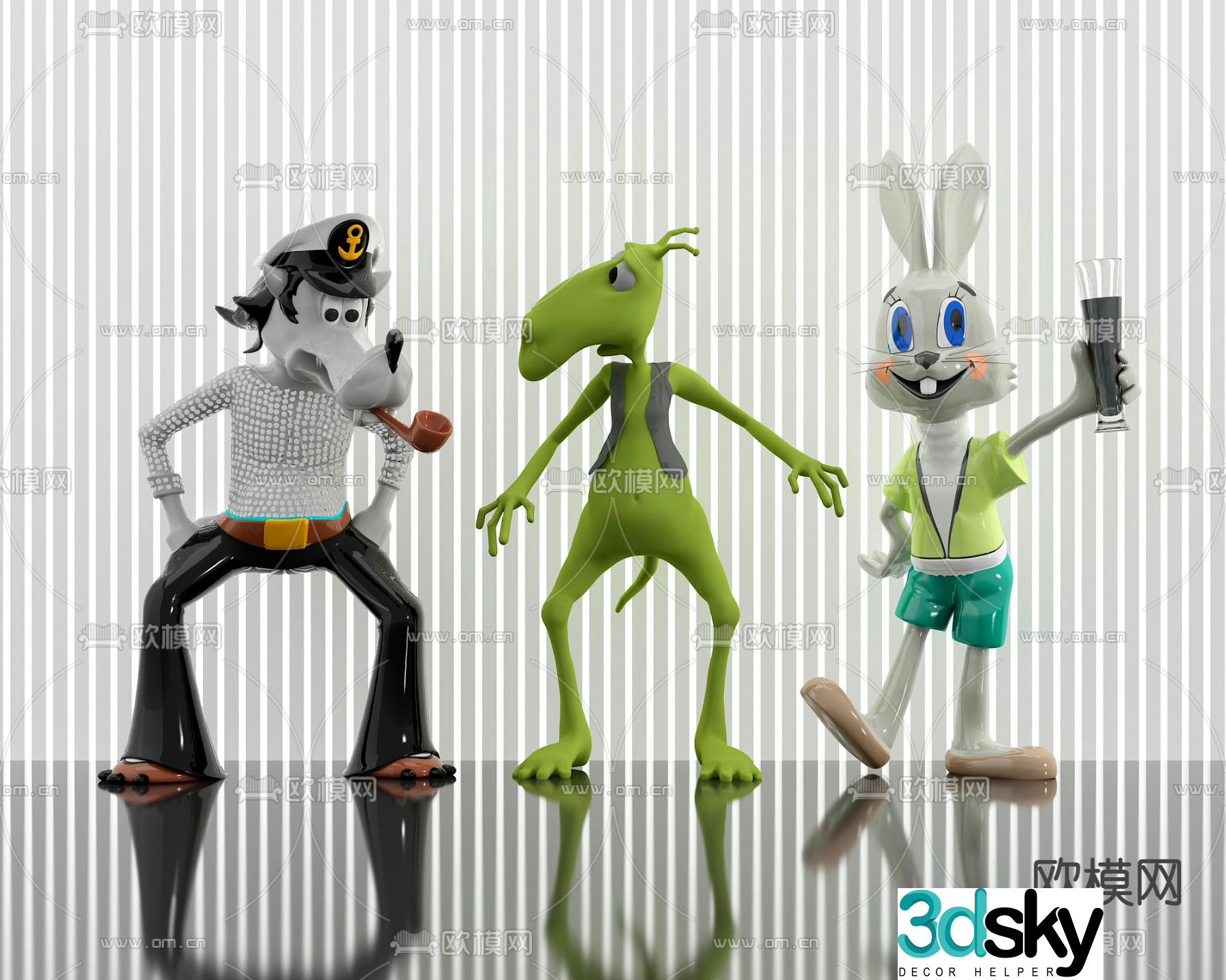 Modern cartoon doll toy 3d model